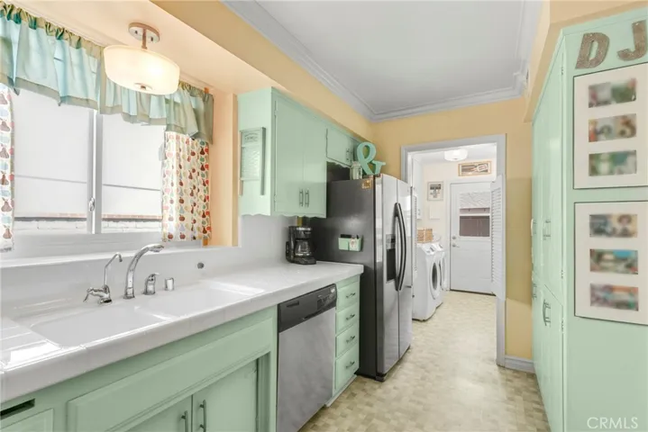 Kitchen entry into Laundry room