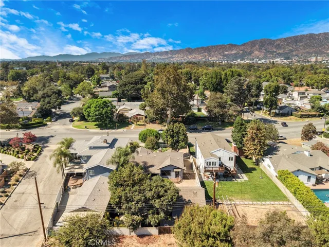 Back view of property, drone view