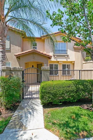 Gated front patio.