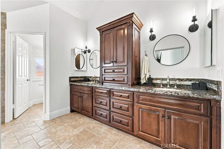 Primary bathroom with a modern touch