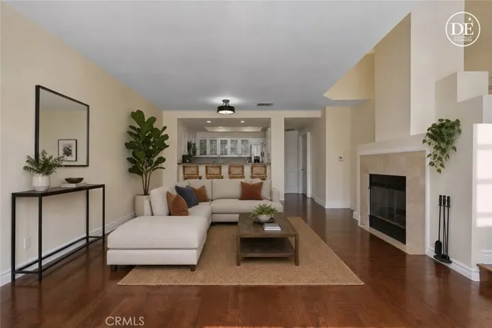 Living room -virtually staged