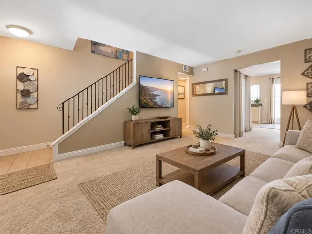 Virtually staged to illustrate furniture placement and use of space
