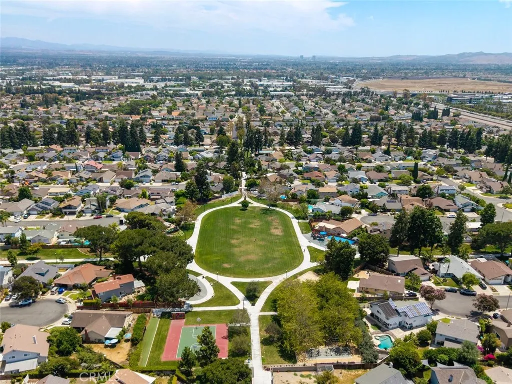 Drone view of parks sport court