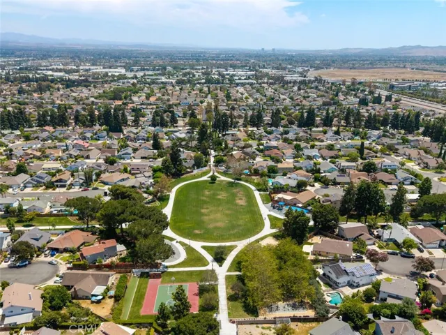 Drone view of parks sport court