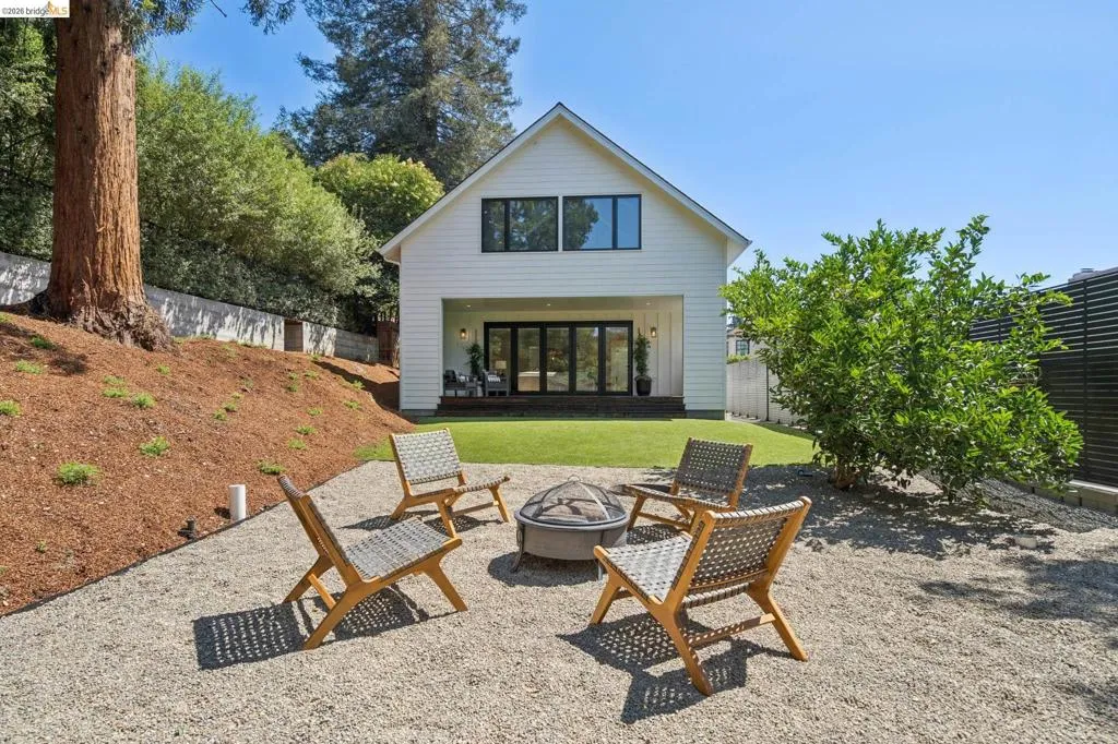 Contemporary white siding exterior with a gabled roofline Contemporary white siding exterior with a gabled roofline