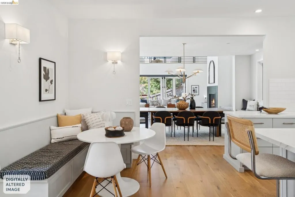Built-in banquette seating with wainscoting Built-in banquette seating with wainscoting