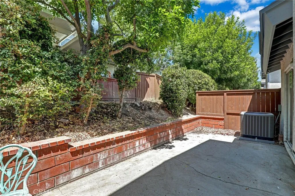 Private back patio