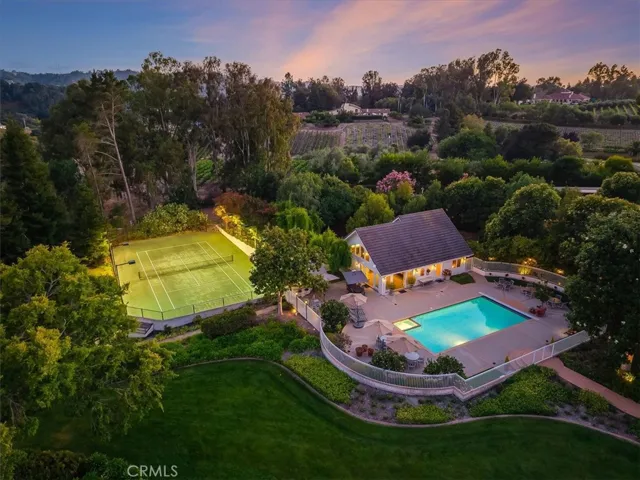 Pool House and Tennis Court