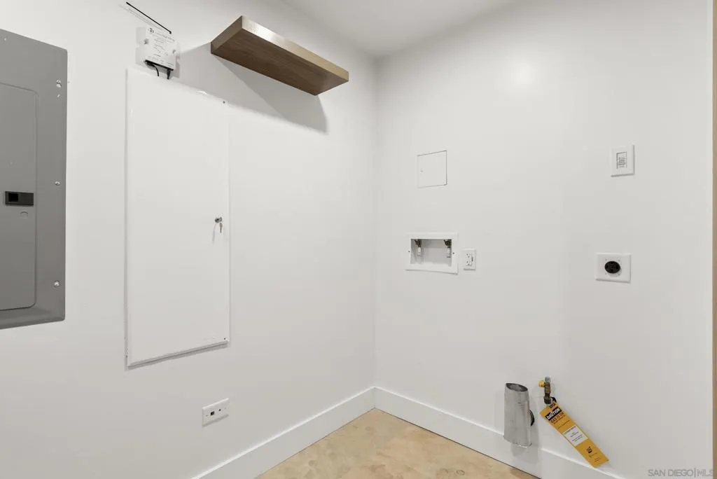 Private, spacious laundry room with washer/dryer hook ups