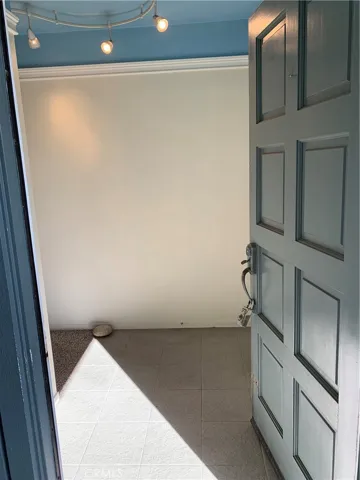 Just inside the front door