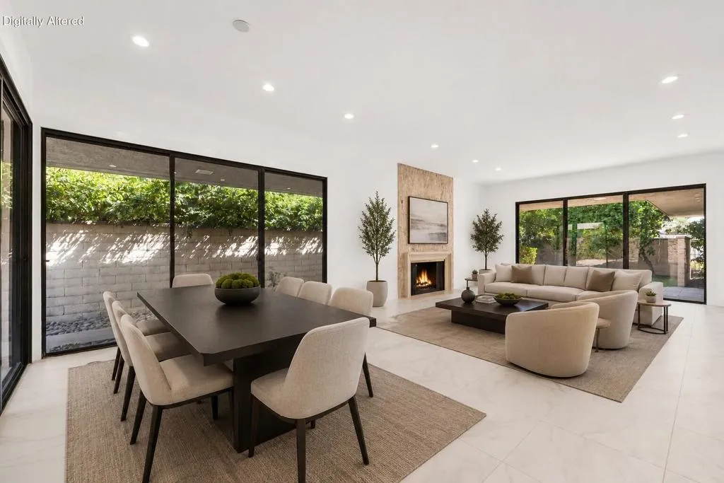 Virtually Staged Living/ Dining Area
