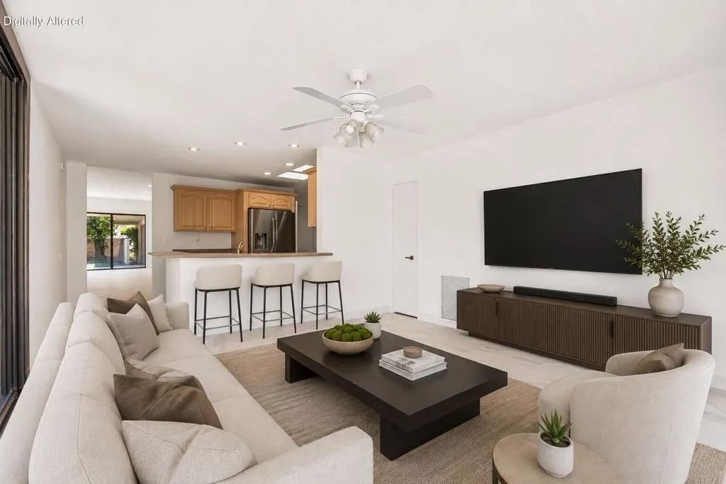 Virtually Staged Living Room