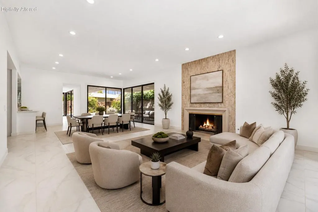 Virtually Staged Living/ Dining Area