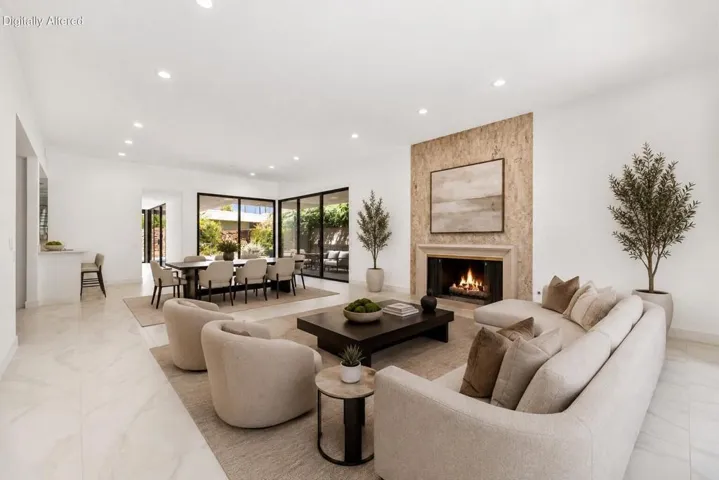 Virtually Staged Living/ Dining Area