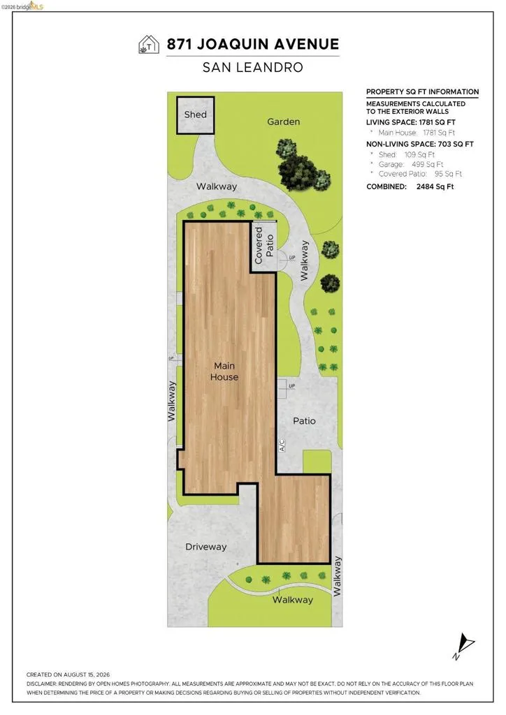 Floor Plan. Illustrating the layout of the property including living and non-living spaces with corresponding square footage data