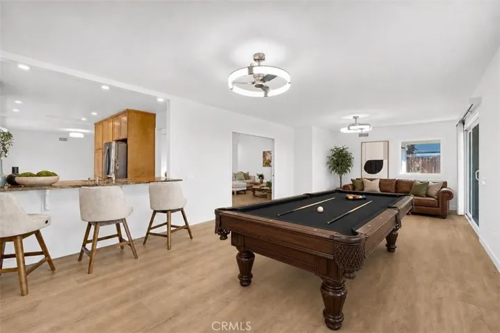 Virtual stage with pool table