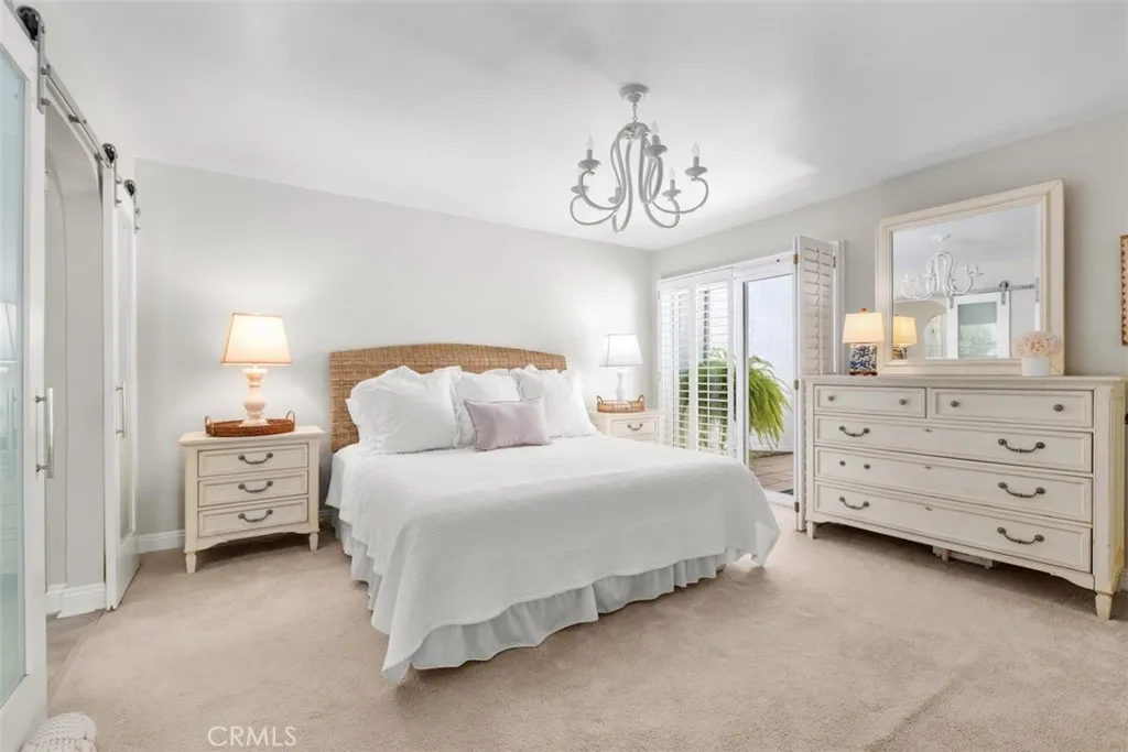 Main bedroom with courtyard.