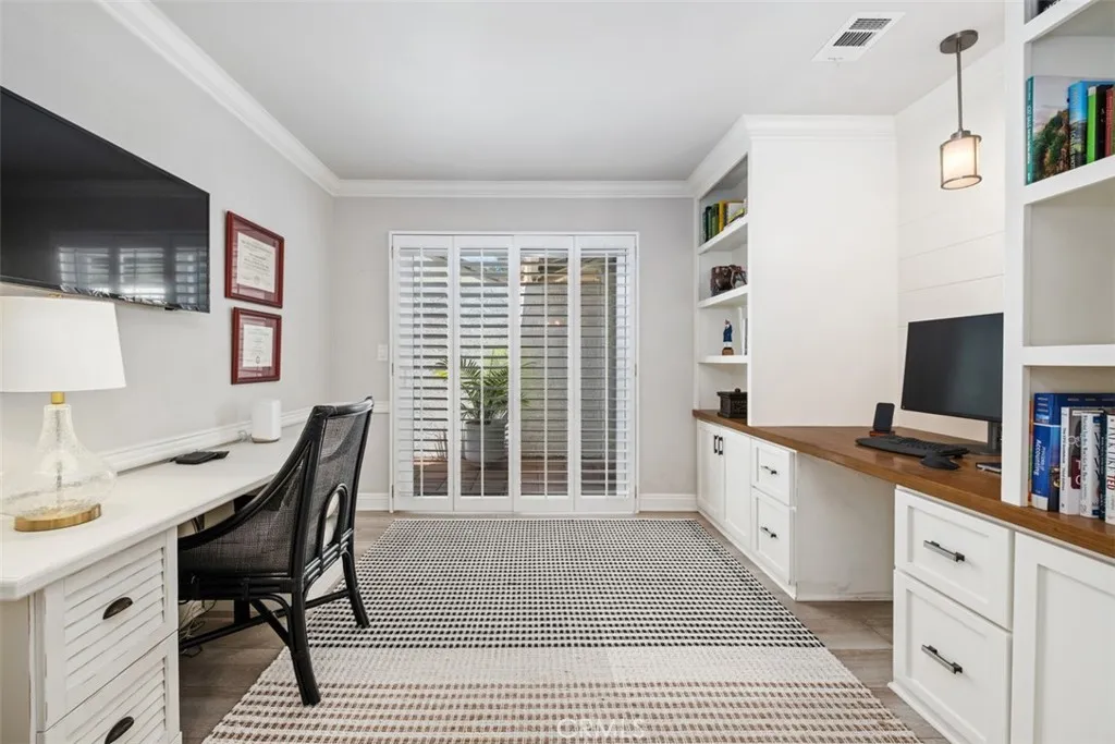 Bedroom #3 is currently being used as an office/den.