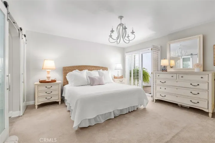 Main bedroom with courtyard.