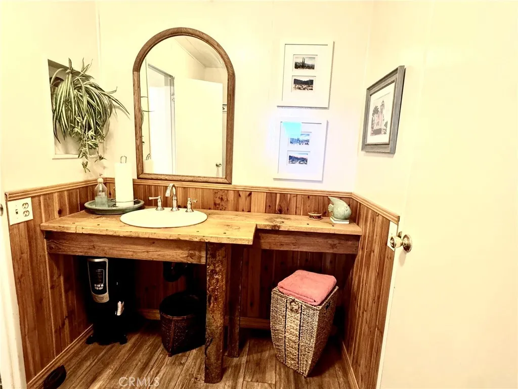 Fun, cabin style vanity