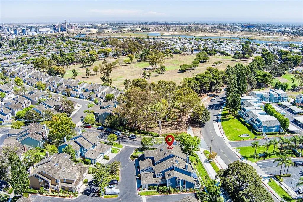 You can see the golf course in this photo.