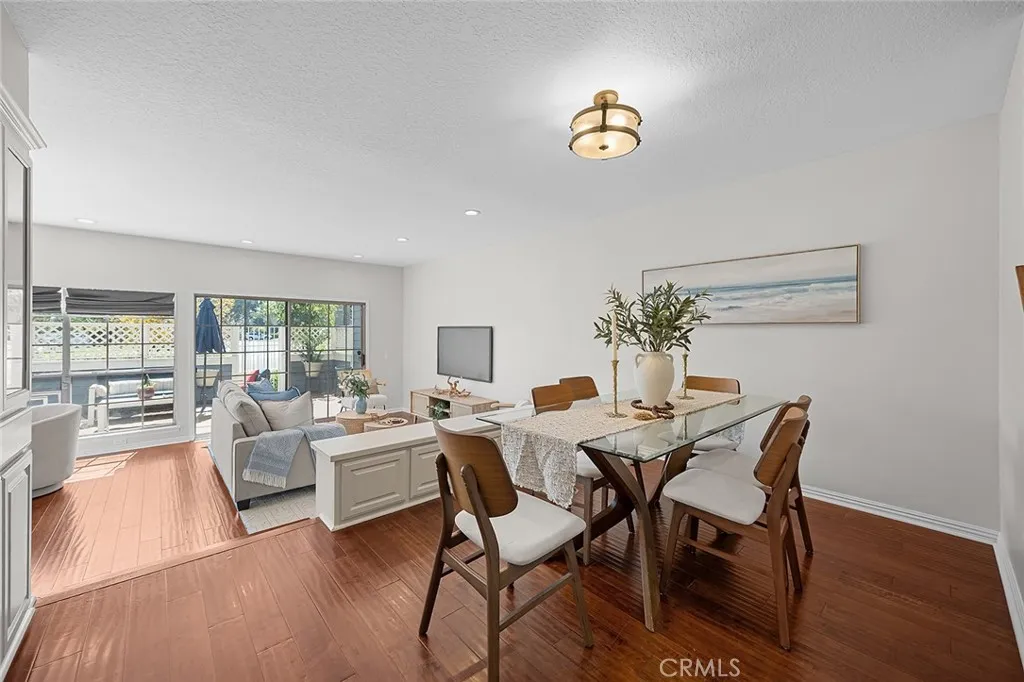 Dining room with lower storage or bench seating