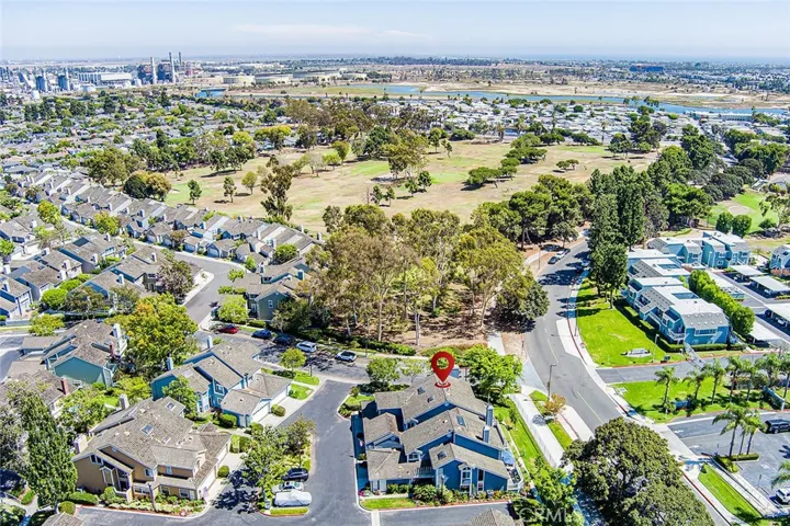 You can see the golf course in this photo.