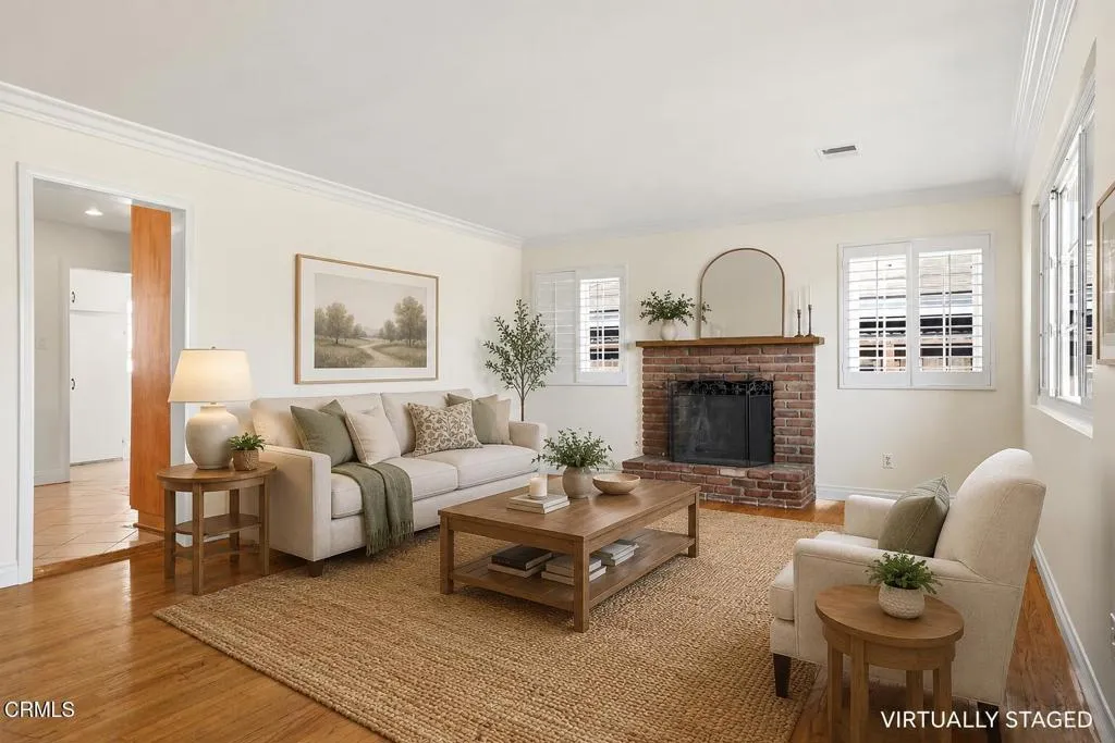 Virtually staged living room Virtually staged living room