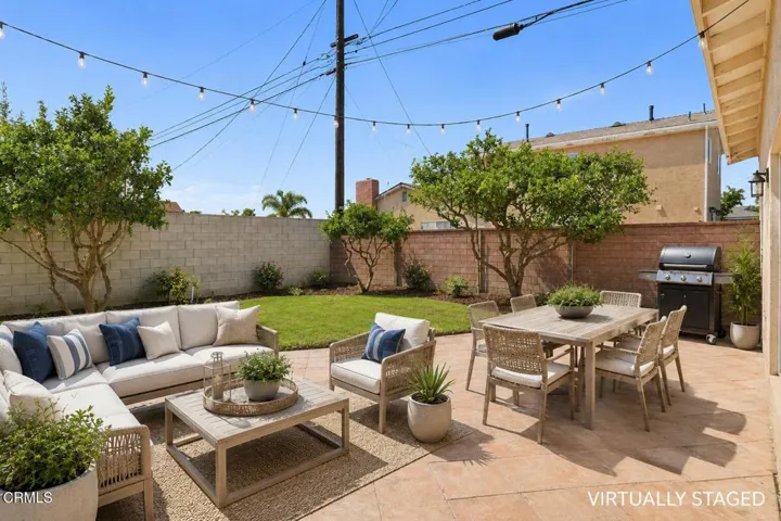 Virtually staged backyard