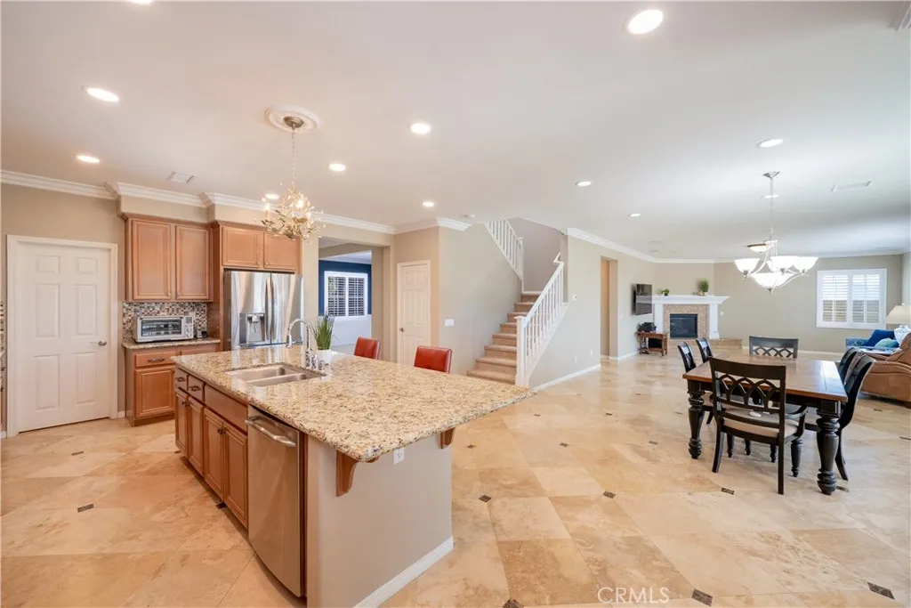 Kitchen Open To Family Room
