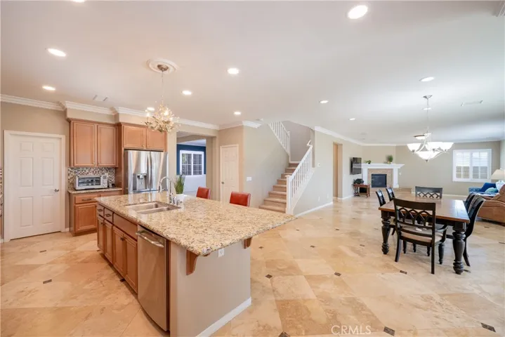 Kitchen Open To Family Room