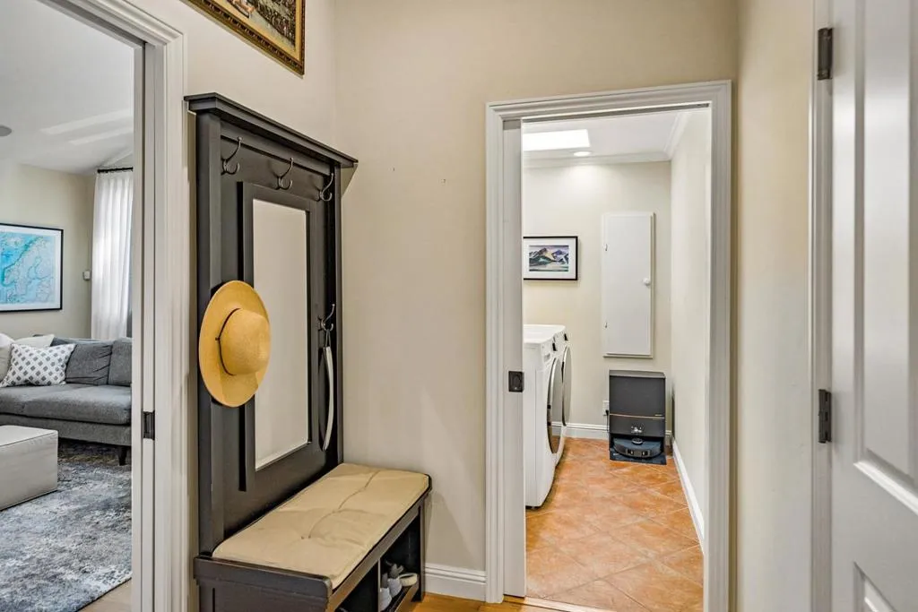 entrance from garage, door to laundry room