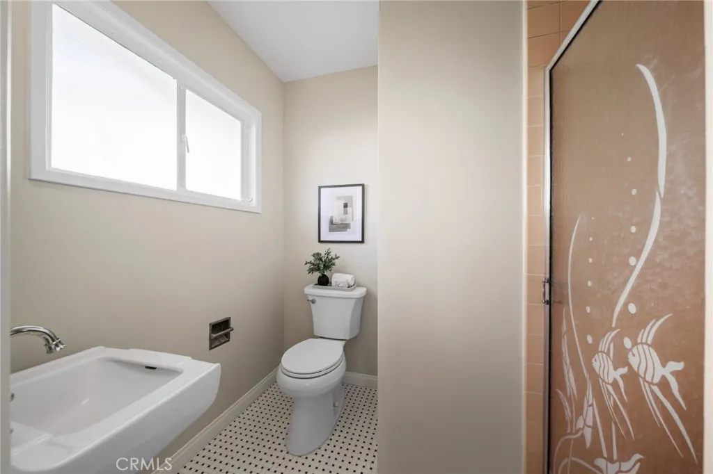 Attached primary bathroom