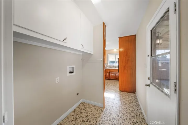 Laundry area within the hallway