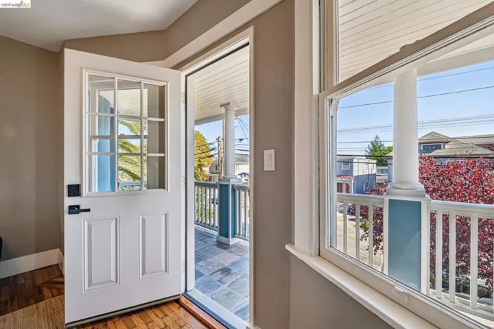 Multi-paneled entry door with frosted glass