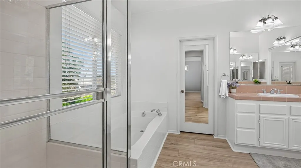 separate roman tub and stand in shower