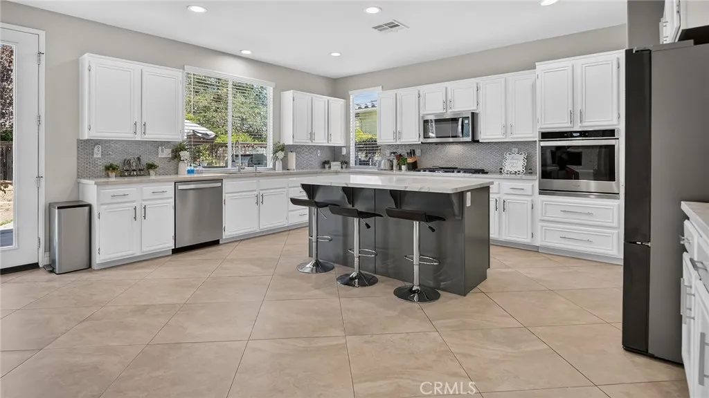 Open kitchen with large island