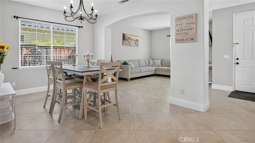 Separate dining area