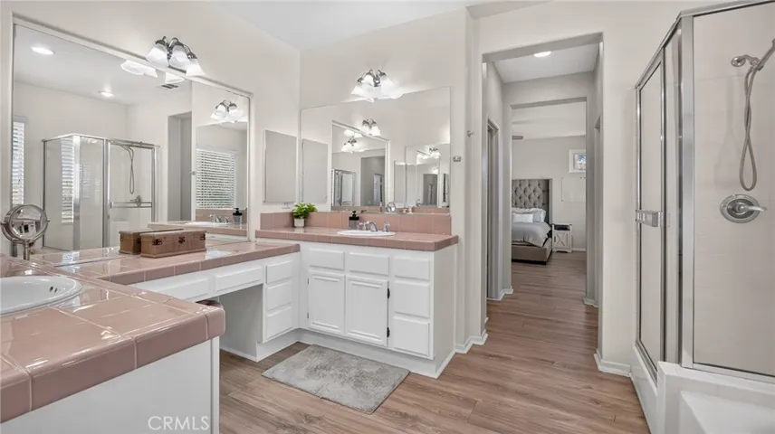 spacious vanity area