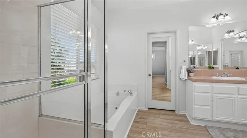separate roman tub and stand in shower