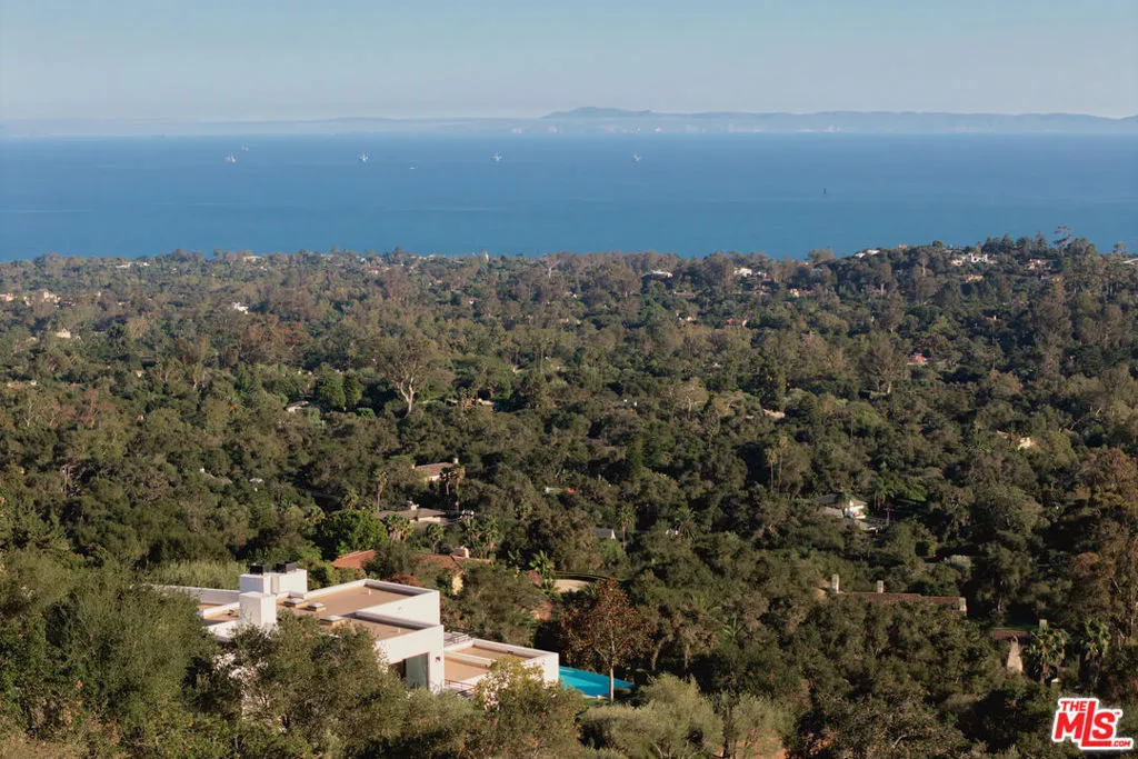 Aerial View Towards Ocean