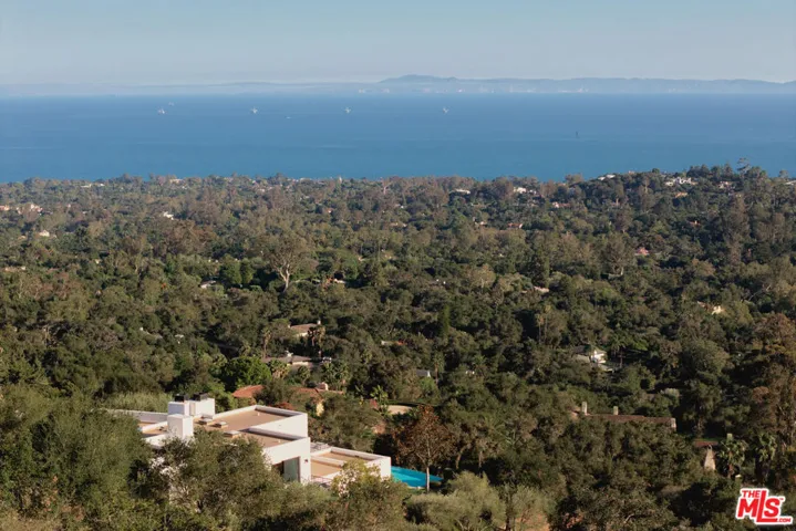 Aerial View Towards Ocean
