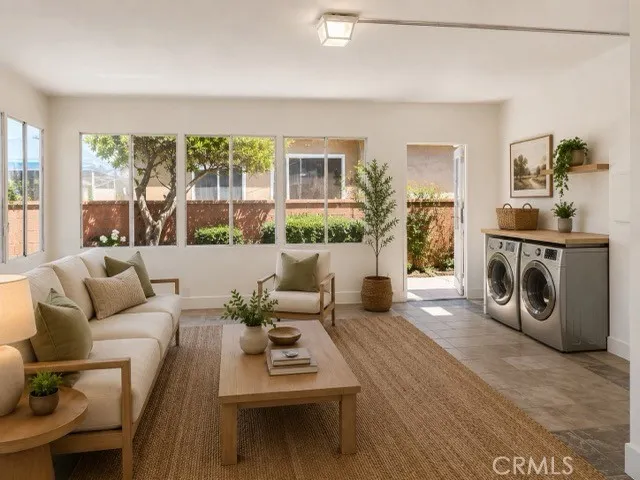 Den/Office/Laundry area in the back