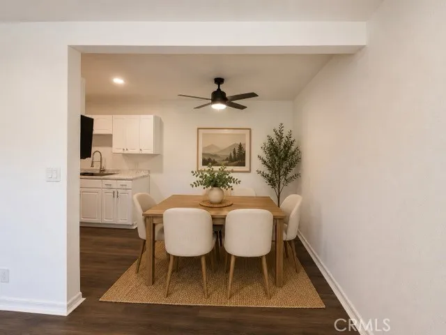 Dining room off of the kitchen
