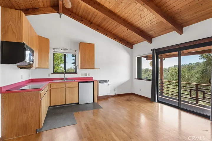 Studio ADU Kitchen-Open Space Living Area w/Sliding Glass Doors