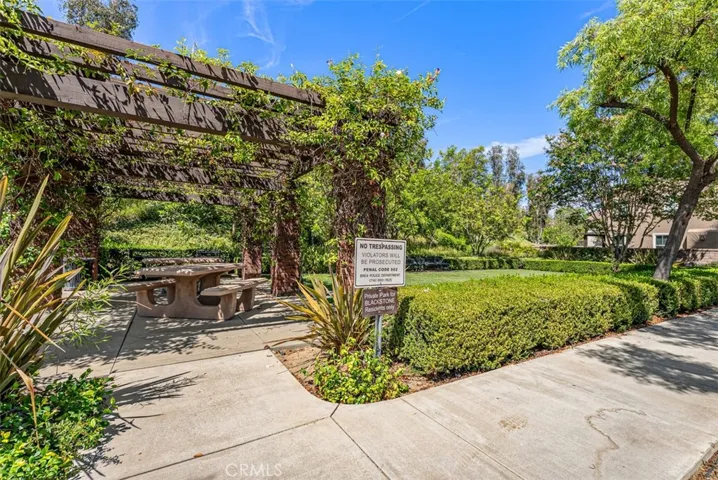 Park area across the street