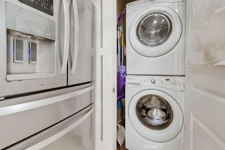 Laundry closet off kitchen