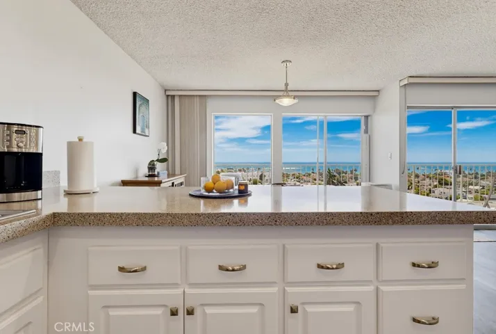 Kitchen looking toward dining area and out to the fabulous ocean view
