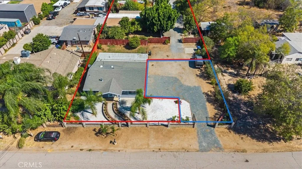 AERIAL VIEW OF TWO ADJOINING PARCELS