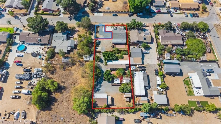 AERIAL VIEW OF TWO ADJOINING PARCELS